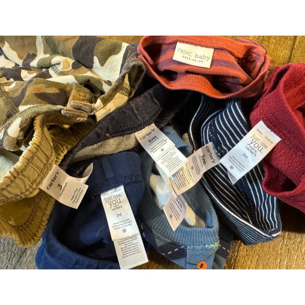 Baby Boy 3 Months Outfits Lot Jeans Sweat Pants Shirts Long Sleeved Clothes Camo - Picture 13 of 16